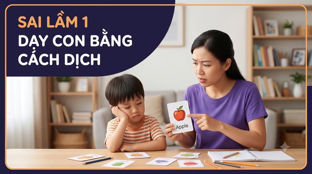 Sai lầm 1: Dạy con bằng cách dịch